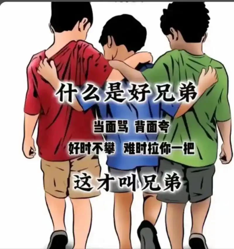 好兄弟是什么样的？
       我认为，好兄弟就是平时联系不多，但你有事他必第