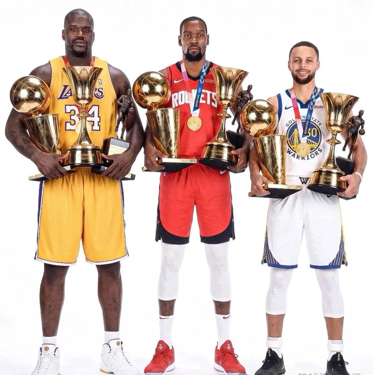 同时拥有NBA总冠军、常规赛MVP、世界杯冠军、奥运金牌的球员——
奥尼尔｜杜兰