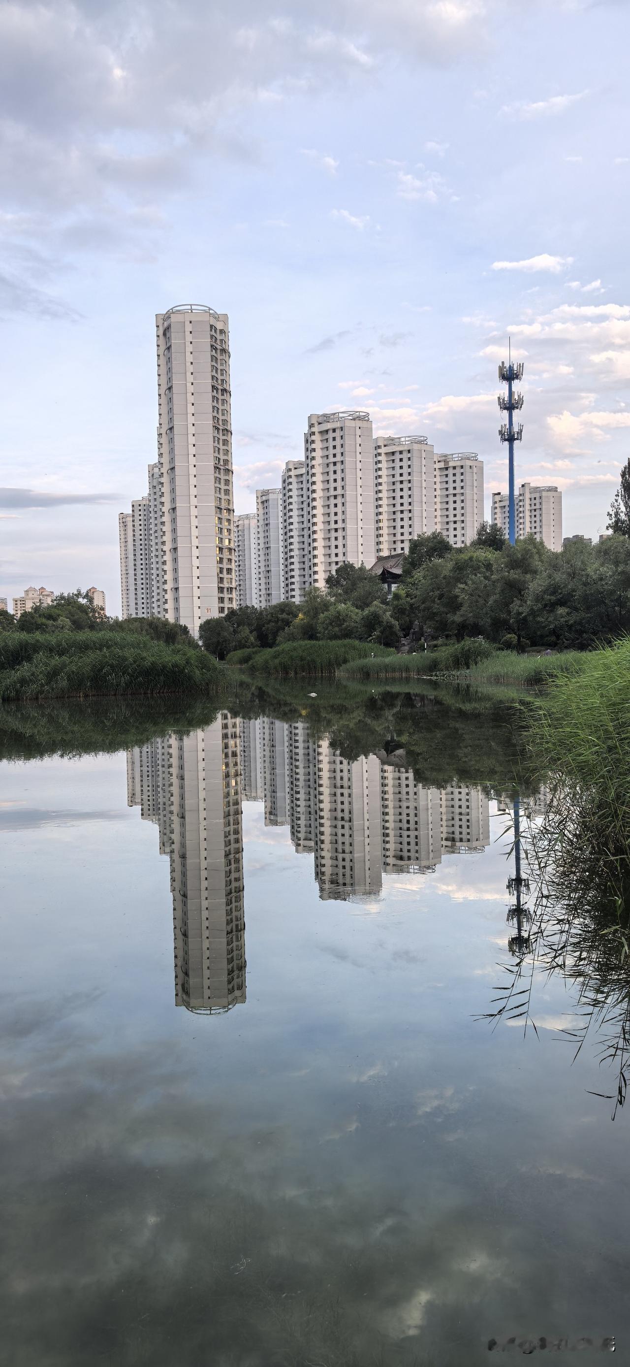 西宁的夏日黄昏太美了，夕阳斜斜挂在那连绵的山巅之上，像一枚温润的琥珀，缓缓沉入群