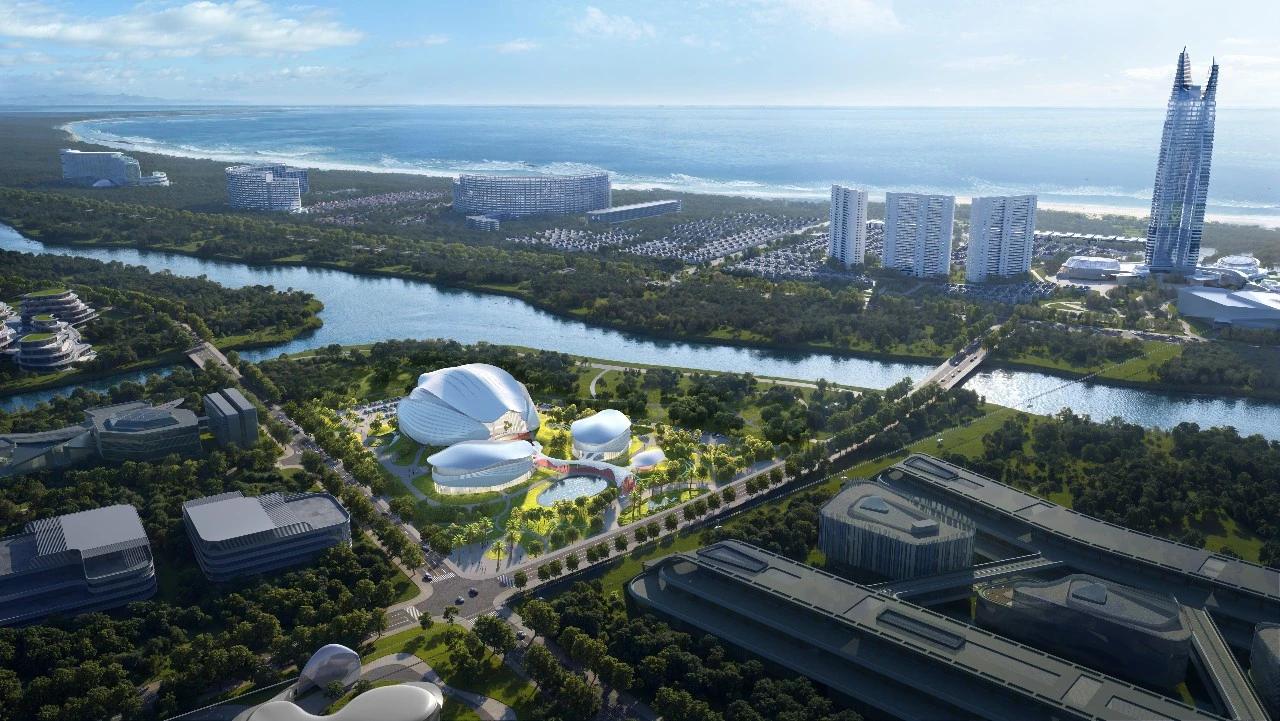 海棠湾的“国家海岸”版图再添重磅砝码——中联西北院操刀设计的三亚海棠演艺中心近日