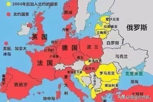 历史回顾
2004年后加入北约的国家，如图所示。
北约体系 北约资格﻿ ﻿