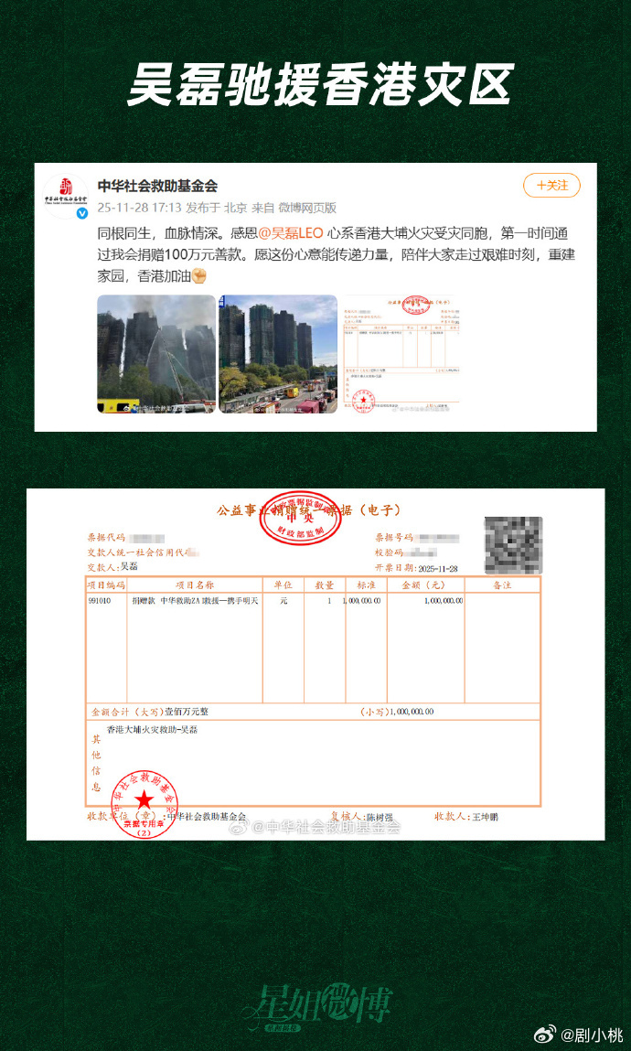 吴磊驰援广西水灾吴磊之前就经常向一些受到灾害的地区捐赠生活必需品。这次又通过公益