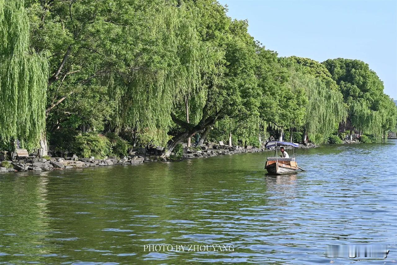 柳浪闻莺，杭州西湖十景之一。位于西湖南侧，南宋时为皇家御花园（聚景园，因其间黄莺