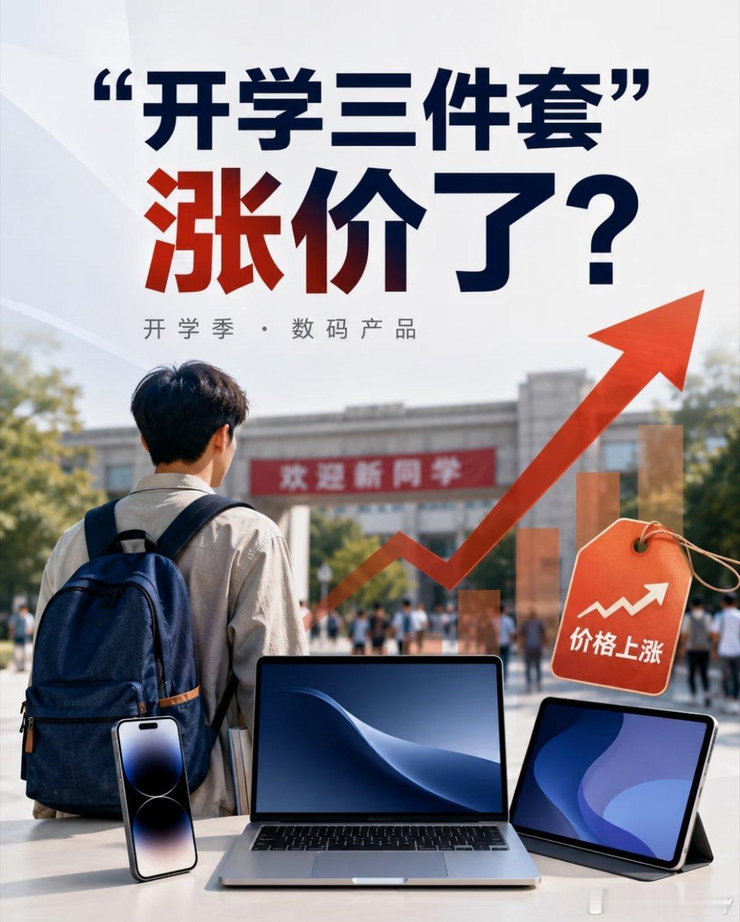 开学三件套齐涨价家长直呼吃不消别傻傻等着降价啦！越靠近开学，价格说不定只会更高。