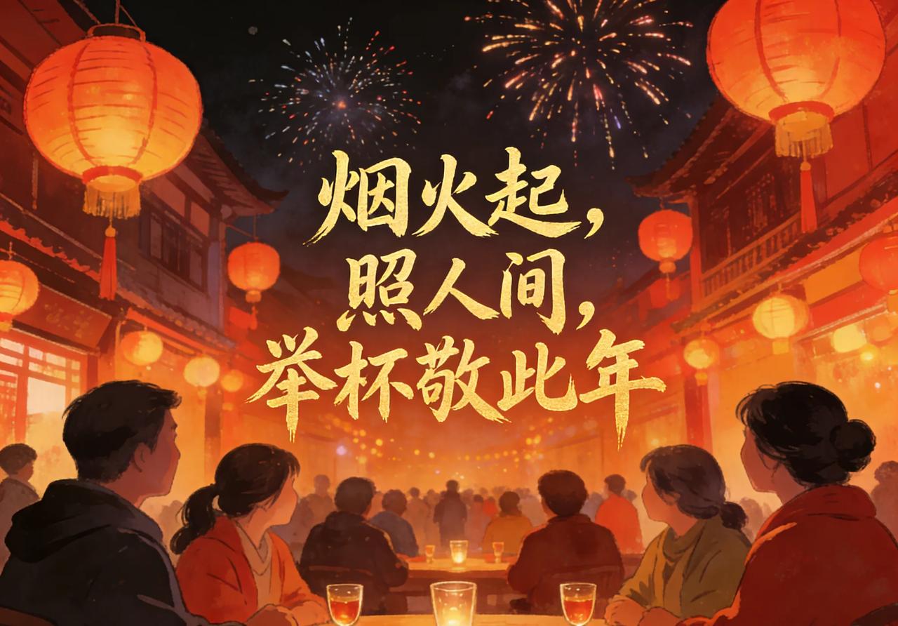 烟火起，照人间，举杯敬此年。

家人闲坐，灯火可亲，三餐四季，温柔安稳。

旧岁