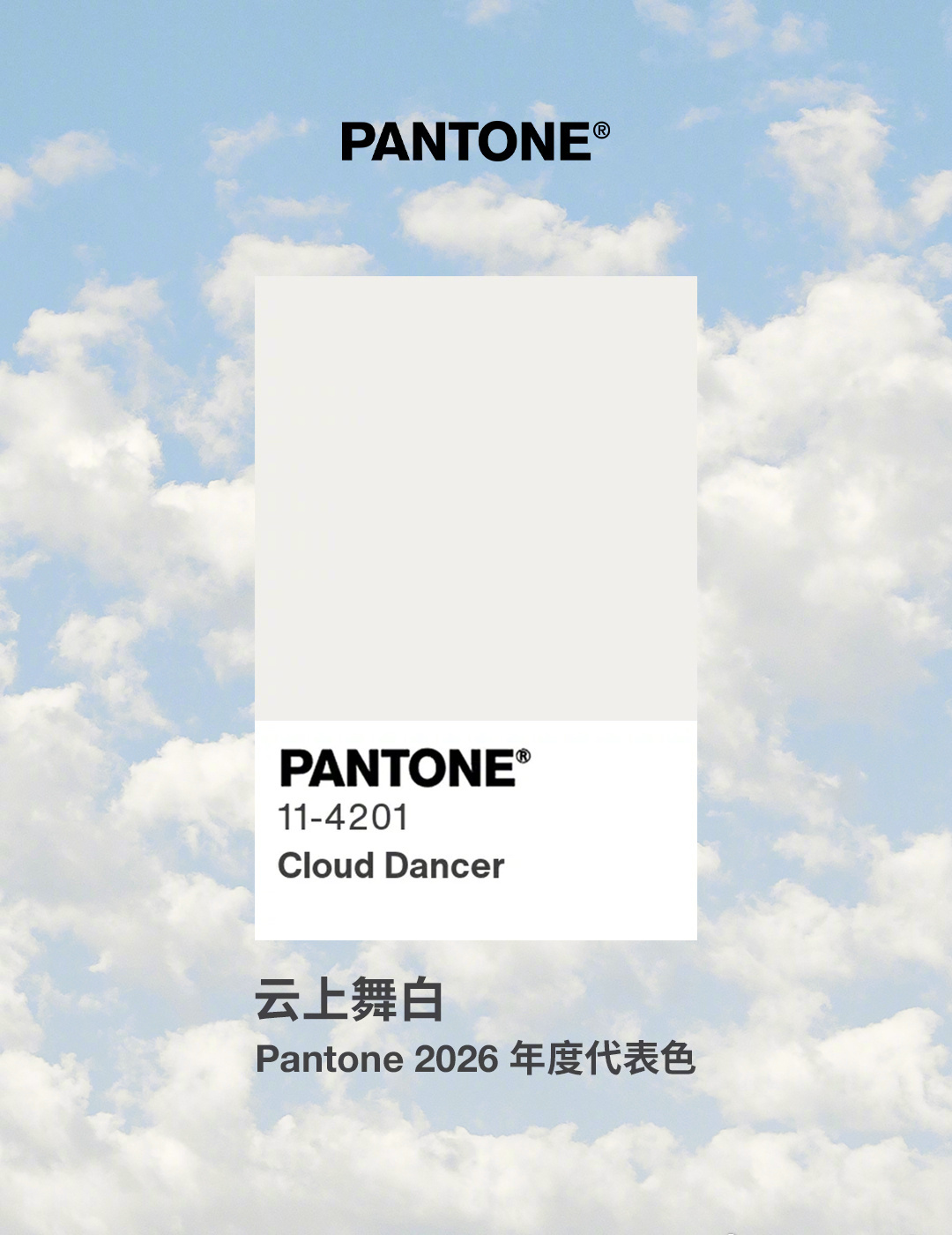 Pantone 2026年度代表色正式发布！☁️☁️☁️  PANTONE 11