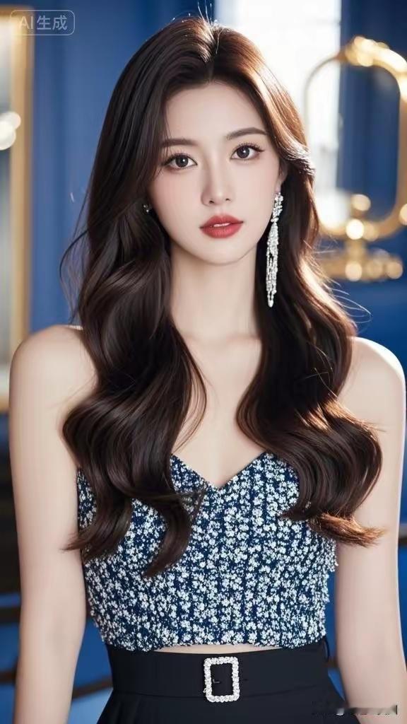 优雅蓝花连衣裙，尽显温柔气质！🌸✨