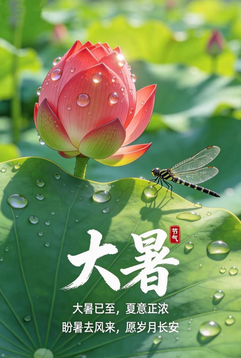 🌺2026./7月23日，时序逢大暑，恬淡享时光🌺

🌈💐晨光温柔，清风