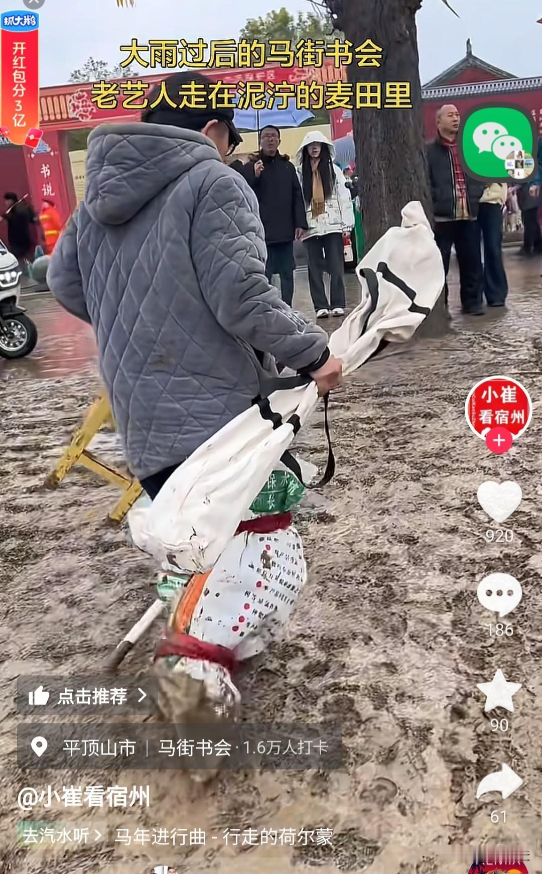 网传马街书会现场，看了难过。请当地政府纠正毁坏麦田的行为，艺术随高雅，但应该有更