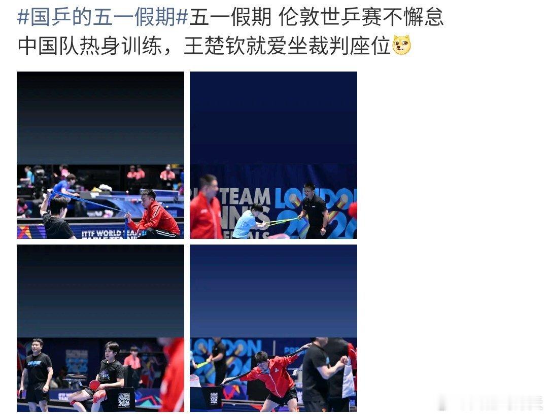 国乒的五一假期五一假期，国乒还在备战伦敦世乒赛，真的是辛苦了啊，国乒运动员真的是