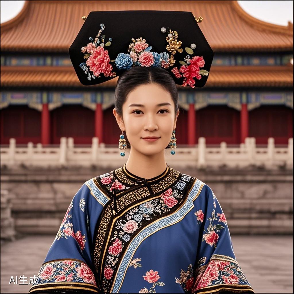 AI写真辑金瓦流光身影俏，朝服端正神采高；重游故地与历史共舞，心中欢喜。