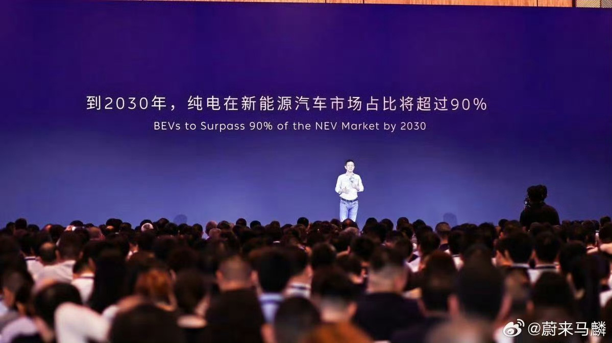 李斌预测2030年纯电动车占比超八成2030年真要变天了？李斌放话：纯电车占比要