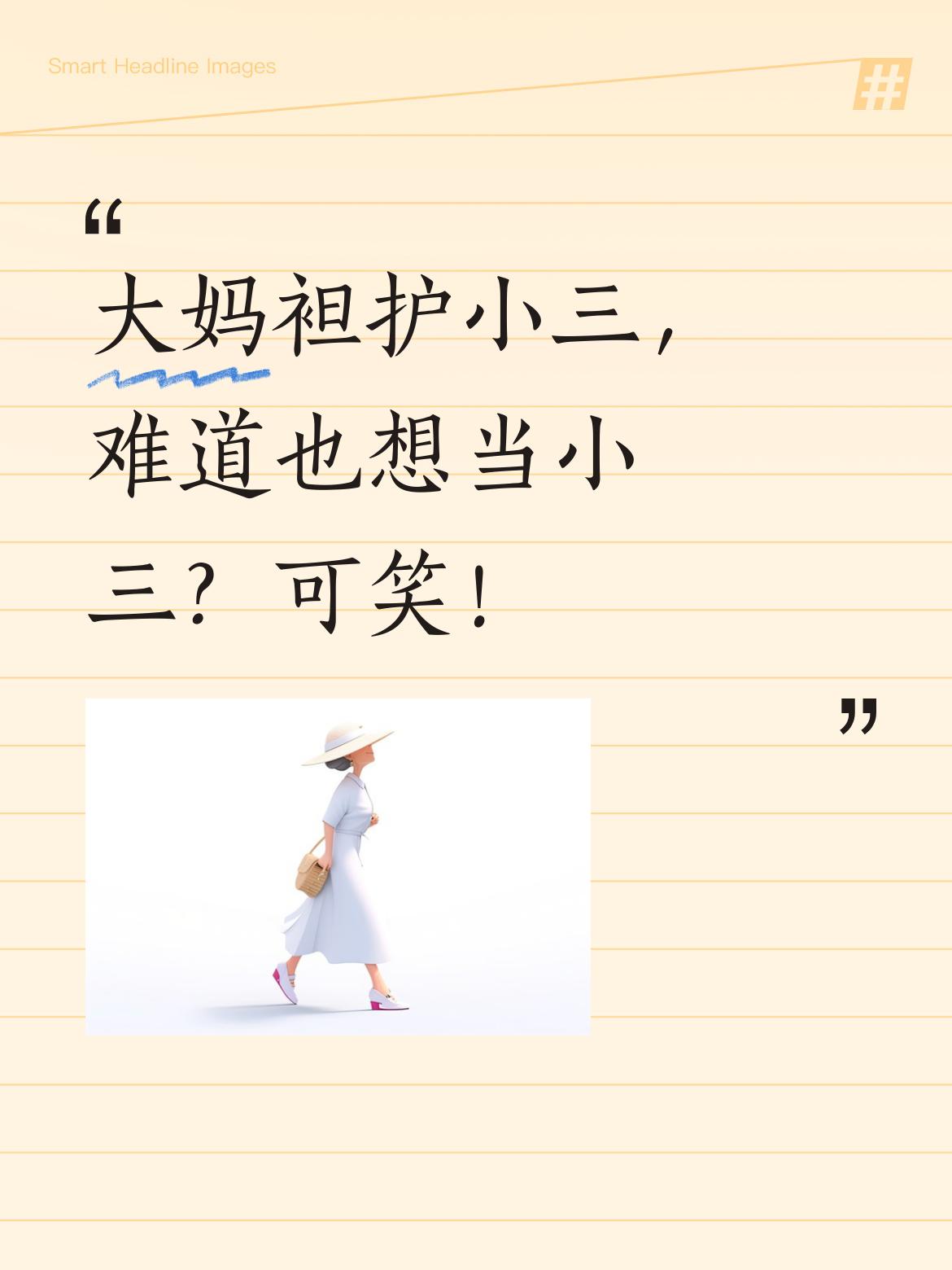 这个大妈如此袒护小三，难道她自己也想当小三吗？真是个可笑又糊涂的大妈。