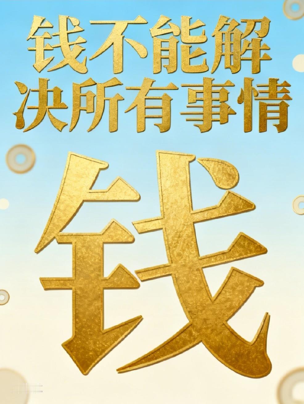 我认为不是，钱不能解决所有问题
        我也觉得钱不是万能的。虽说钱能解