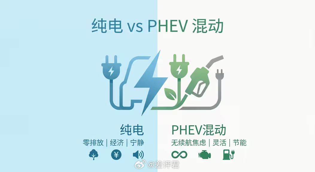 #差评说车# 前两年买插混的盆友们，现在后悔了么？乘联会数据表明：现在买纯电的人
