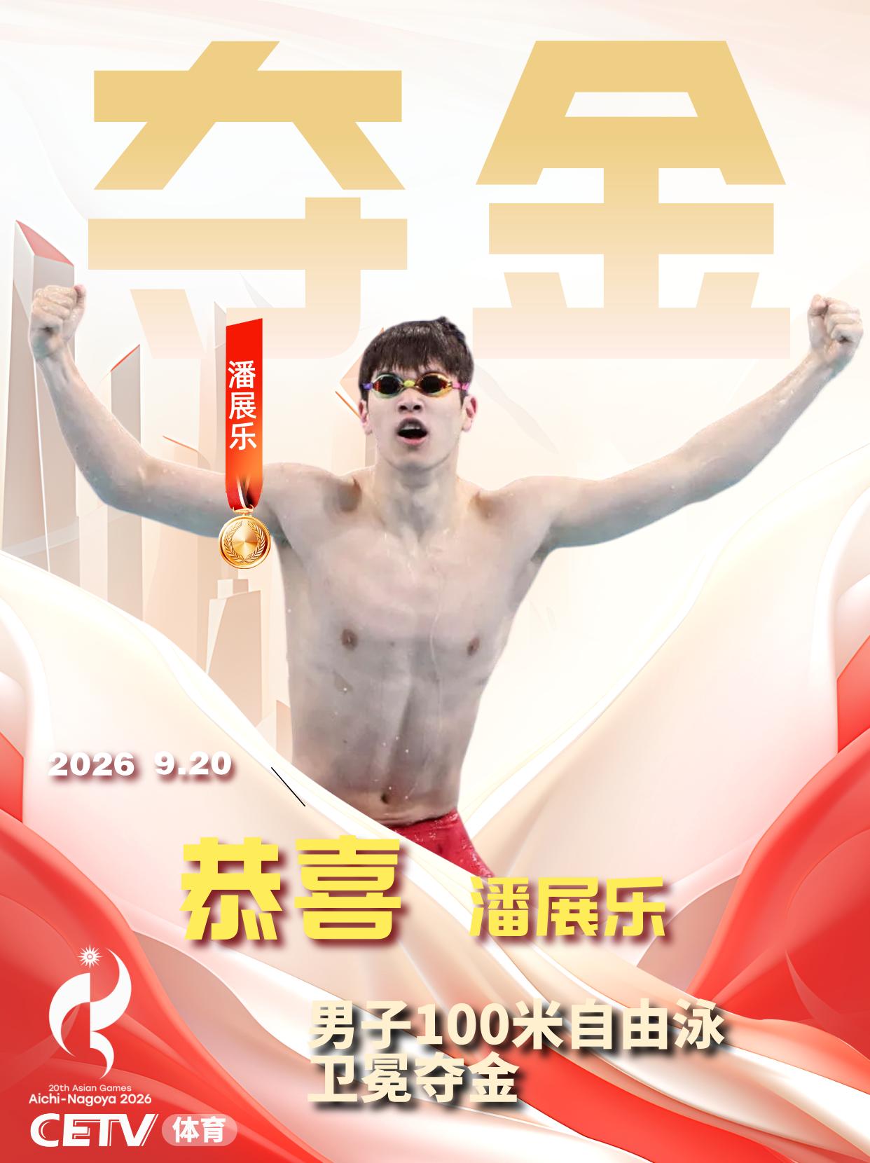 潘展乐成功卫冕！为中国代表团拿下第八金

亚运会男子100米自由泳决赛，中国选手