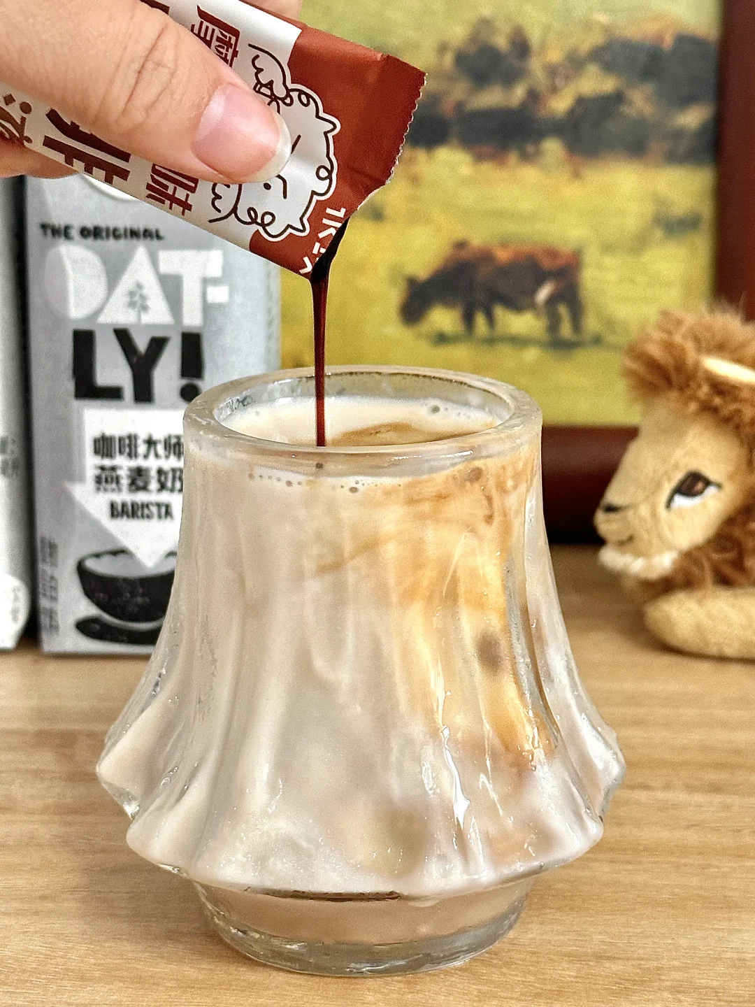 秋天🍂在家自制燕麦拿铁☕️很舒服