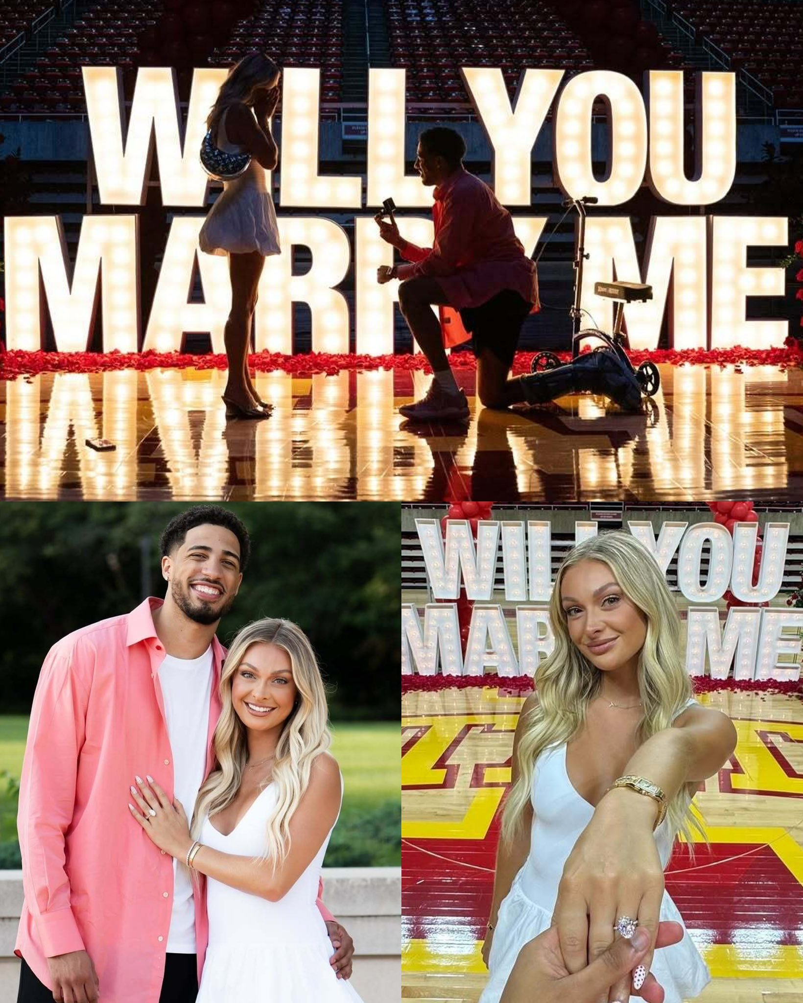 哈利伯顿和女友订婚成功💍恭喜哈利🎉 ​​​
