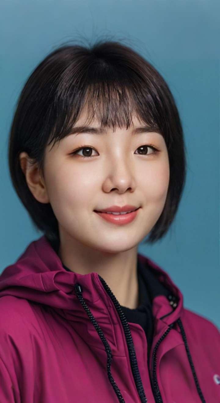 AI扩图 AI冲锋衣甜微笑