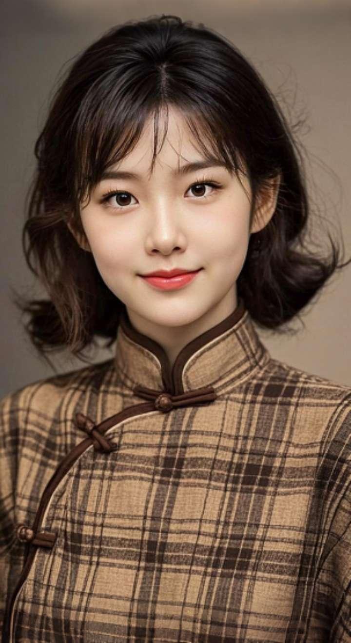 AI扩图 AI复古风佳人