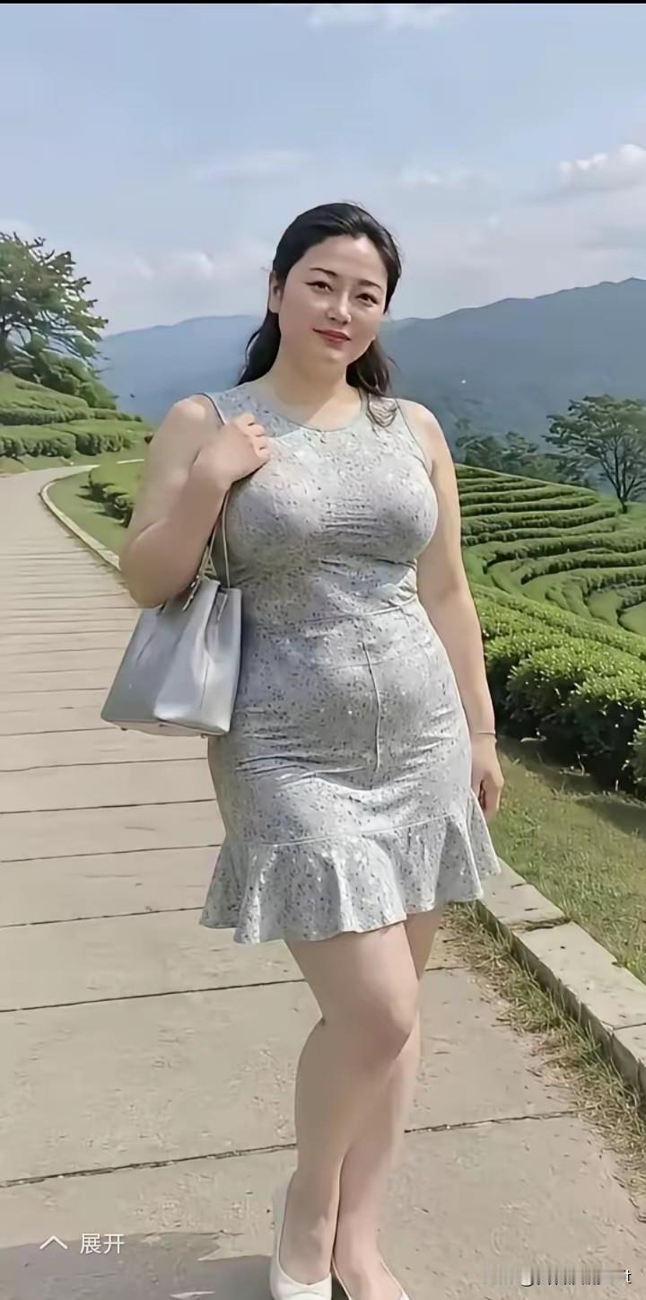 五言·山隅赏光
 
晴峰铺翠垄，缓步踏清光。
裙曳云间影，风携茶底香。
远山浮淡