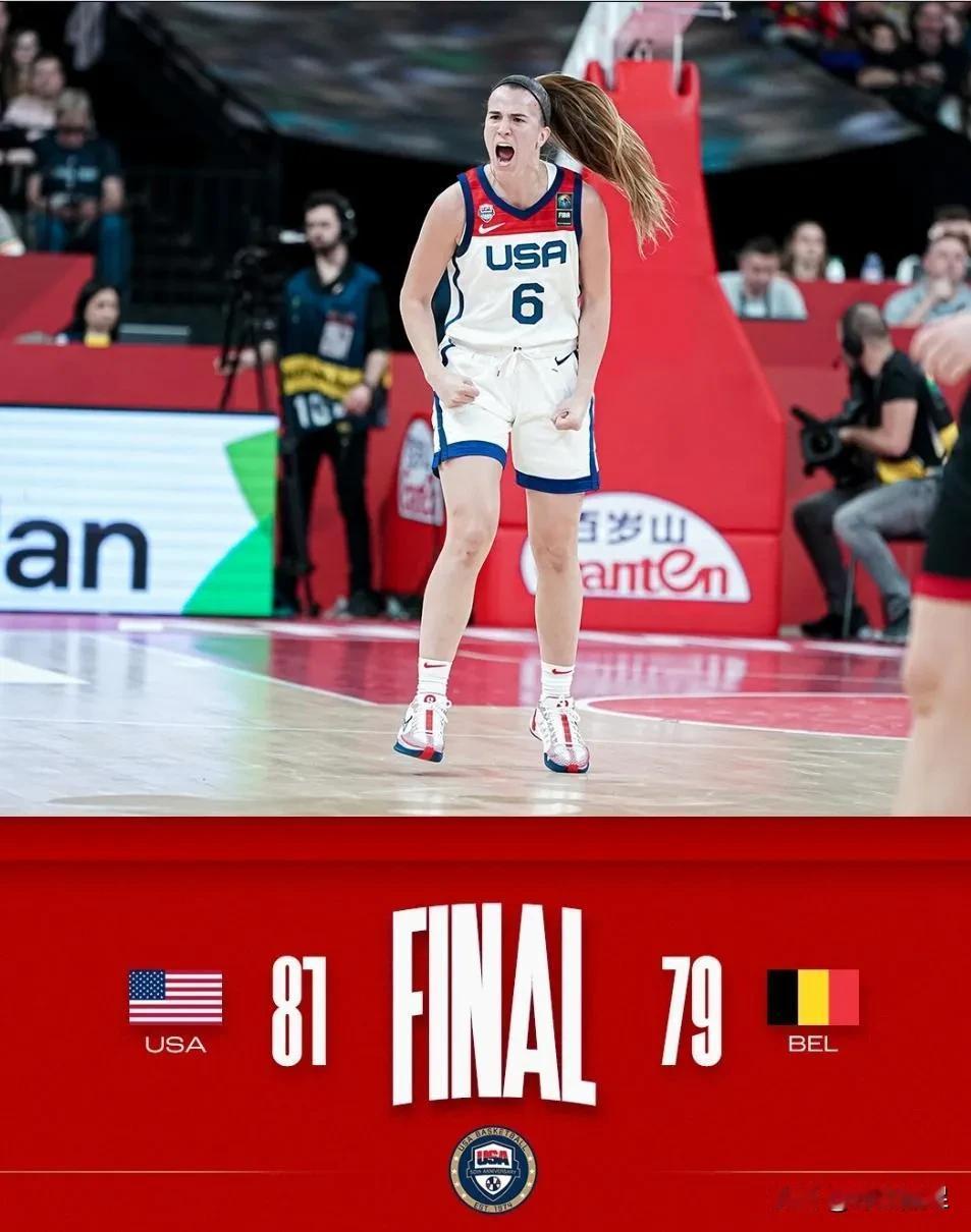 女篮奥运资格赛首轮战报：
1.比利时赛区
美国女篮81-79比利时女篮 
尼日利