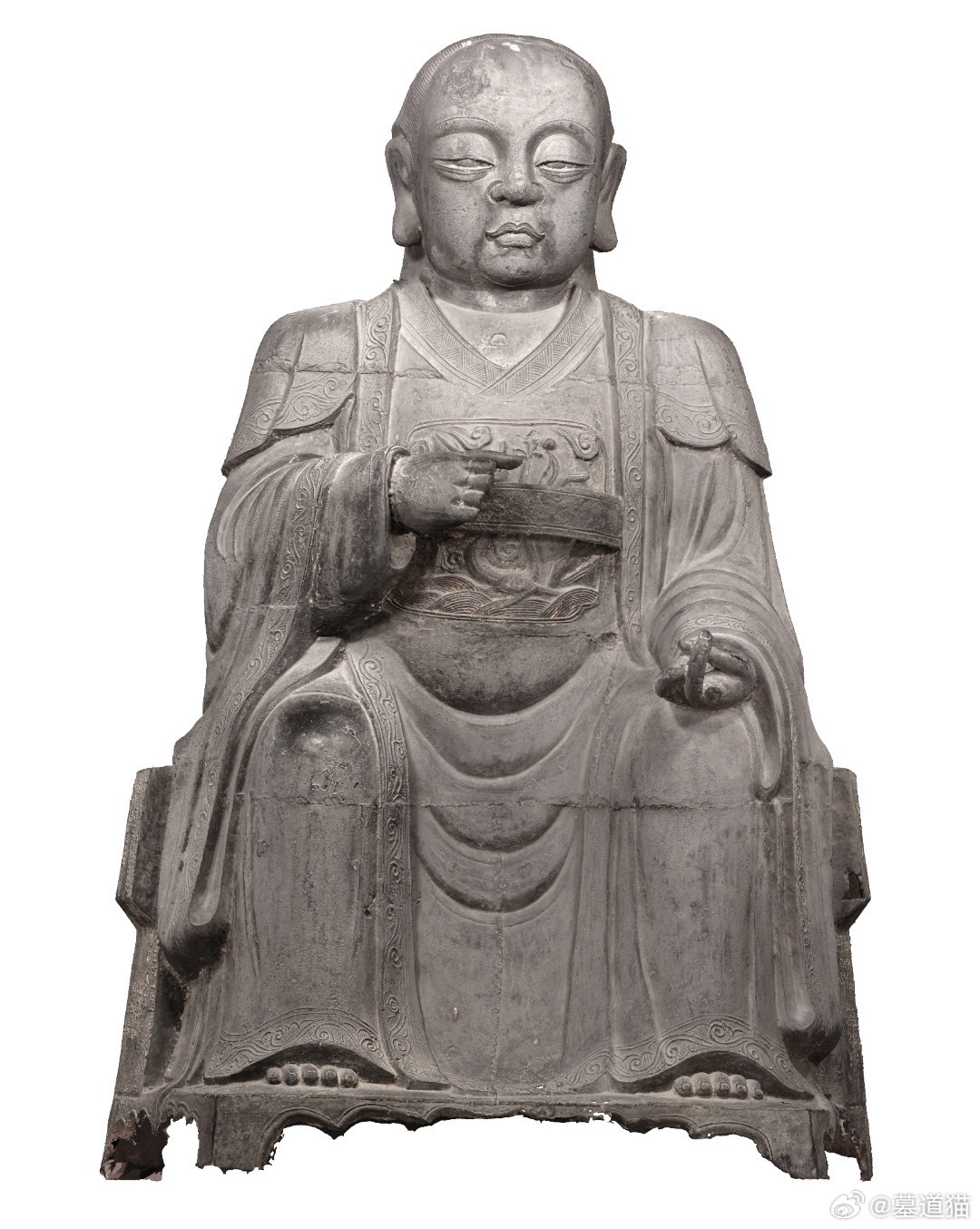 图1：真武大帝坐像，明万历二十四年（1596）图2：韦驮像，明万历十三年（158