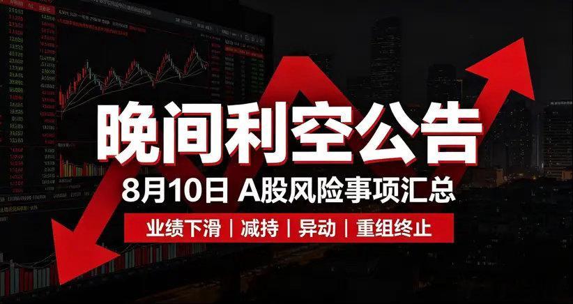 A股晚间利空公告精简汇总一、业绩下滑 1、赣粤高速：半年净利同比降72.81%，