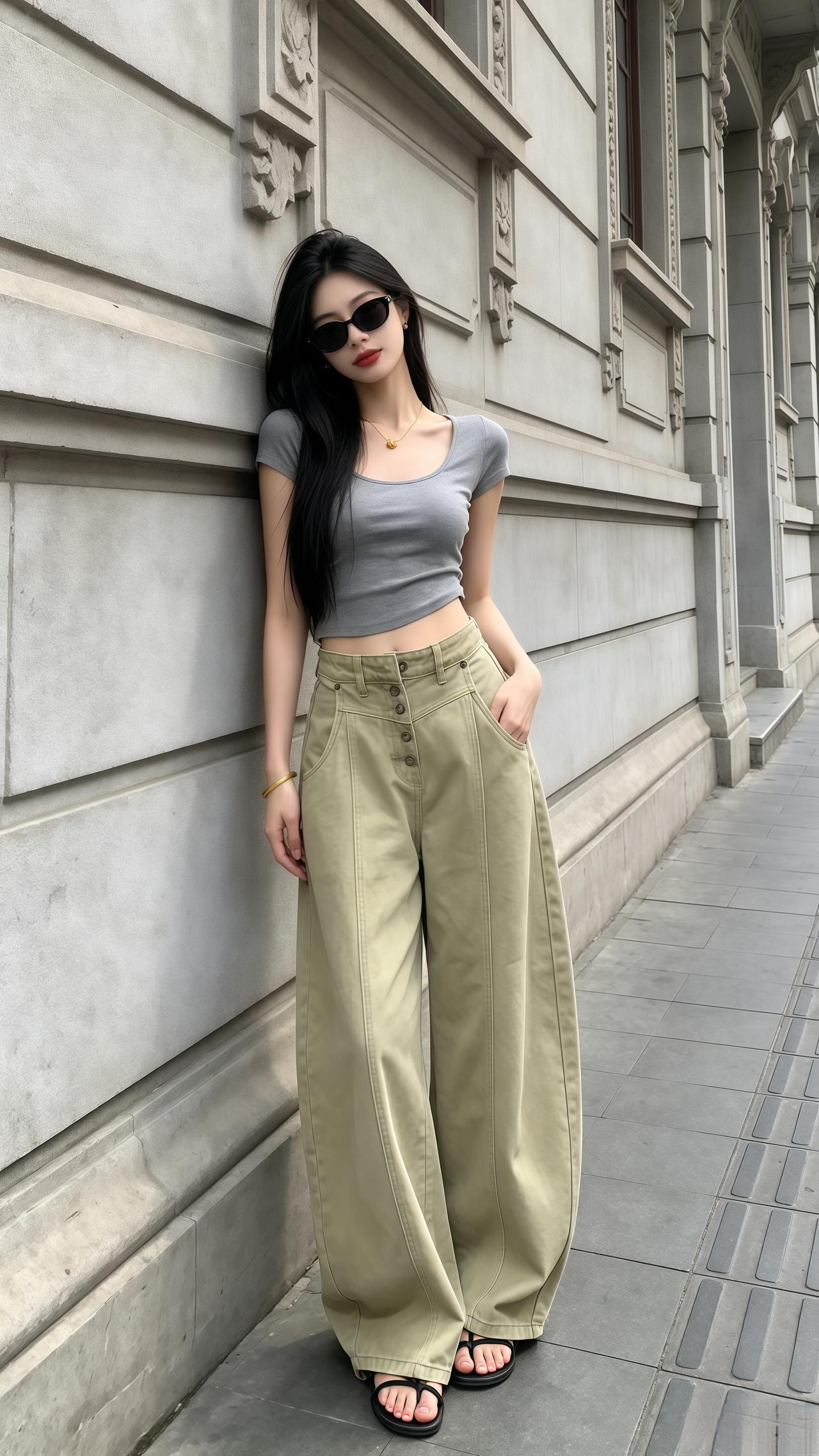 穿搭极简风格 审美提升穿搭 小众穿搭今夏最敢穿的搭配 韩系穿搭裤子