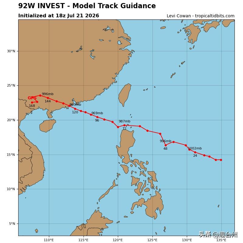 台风红霞预计未来48小时内形成，气象机构未来预测路径

截至7月22日9时，位于