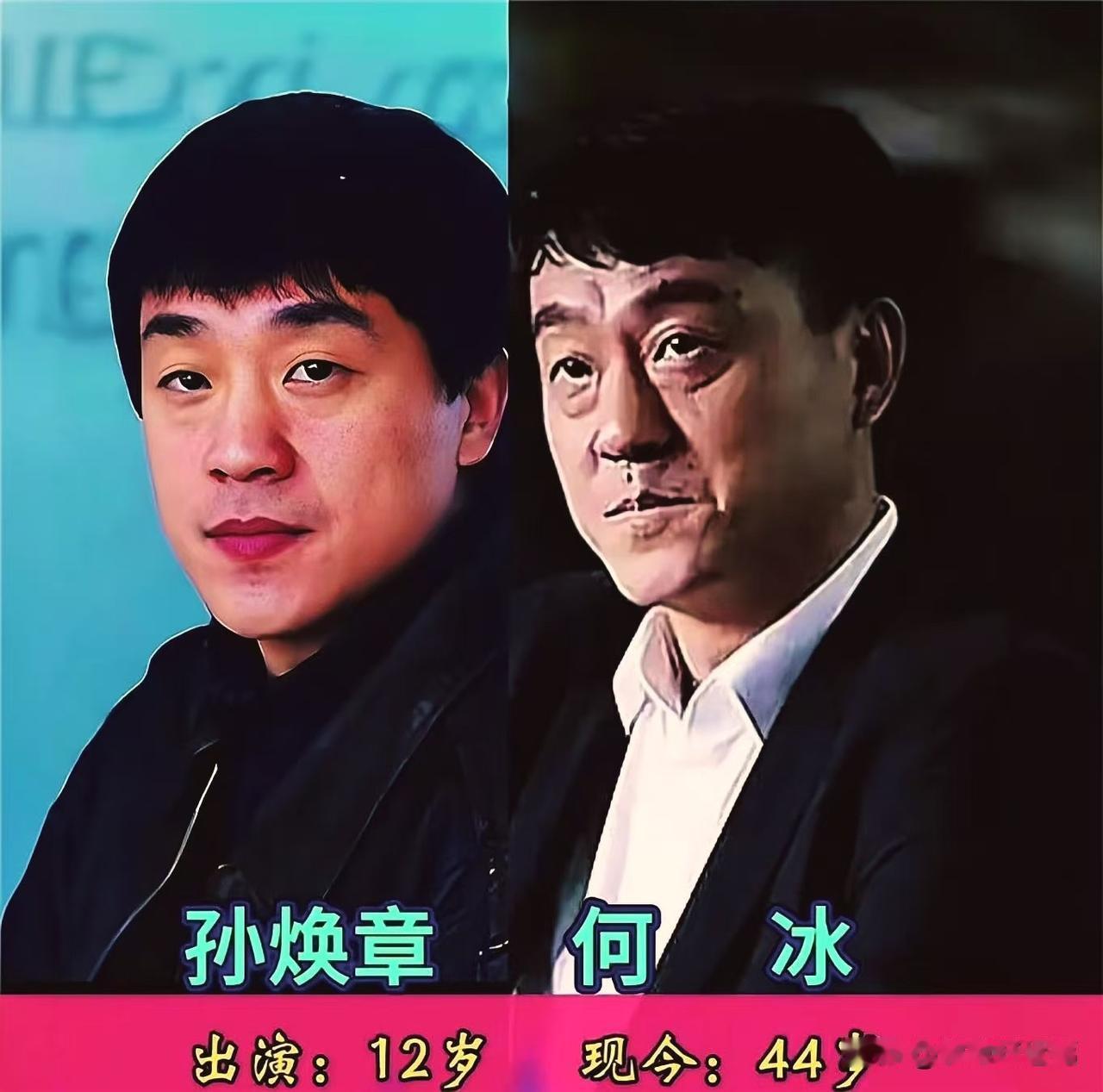 《无悔追踪》扮演者，时隔多年今昔对比。
有王志文的霸气，刘佩琦的质朴，李冰冰的清