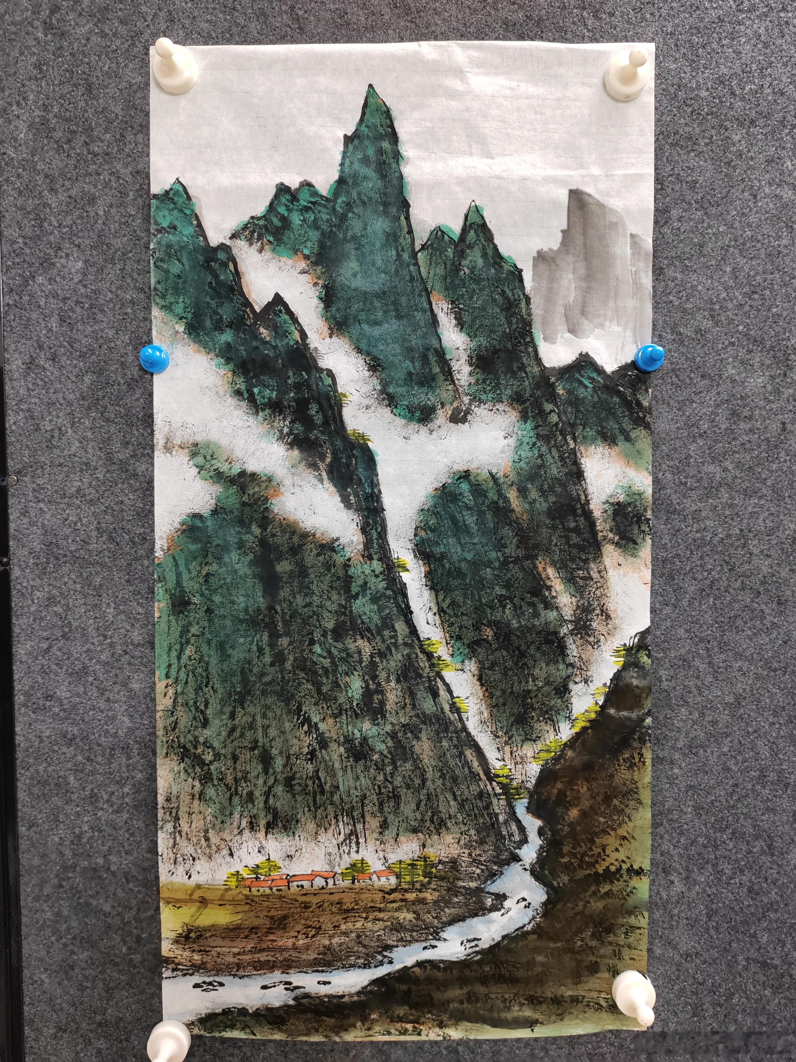 去年8月底来到了甘南扎尕那写生，这里是高原，海拨4000多米，景色迷人，象仙景一