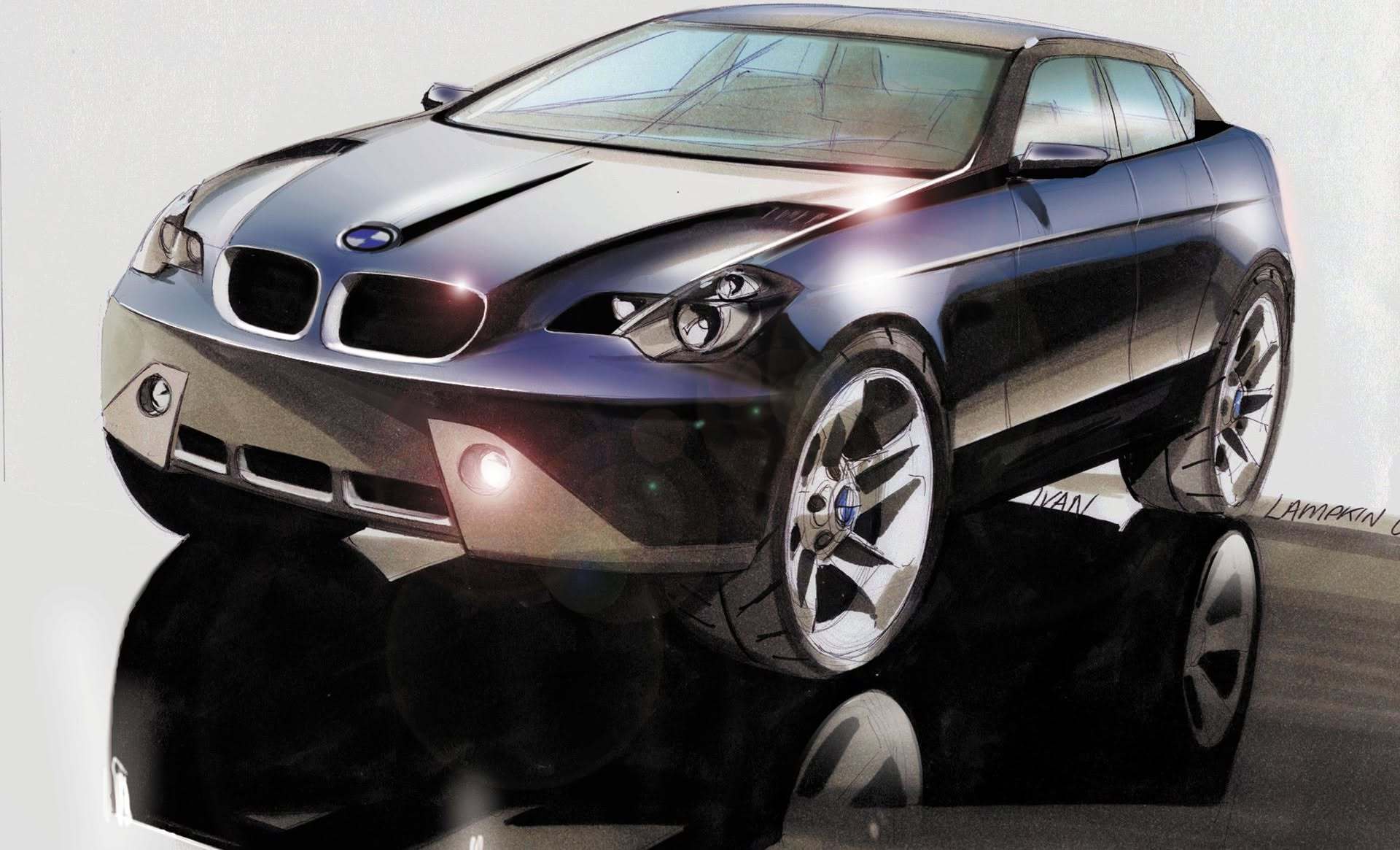 2000年时第一代宝马X7的早期草图。 X7在2019年正式发布。