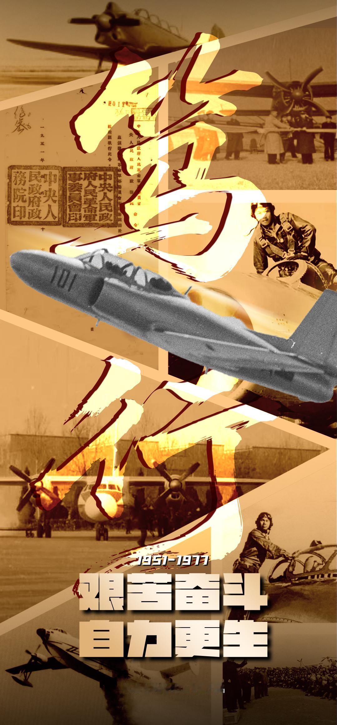 1951年4月17日，党领导的新中国航空工业在抗美援朝的烽火中诞生。七十五载栉风