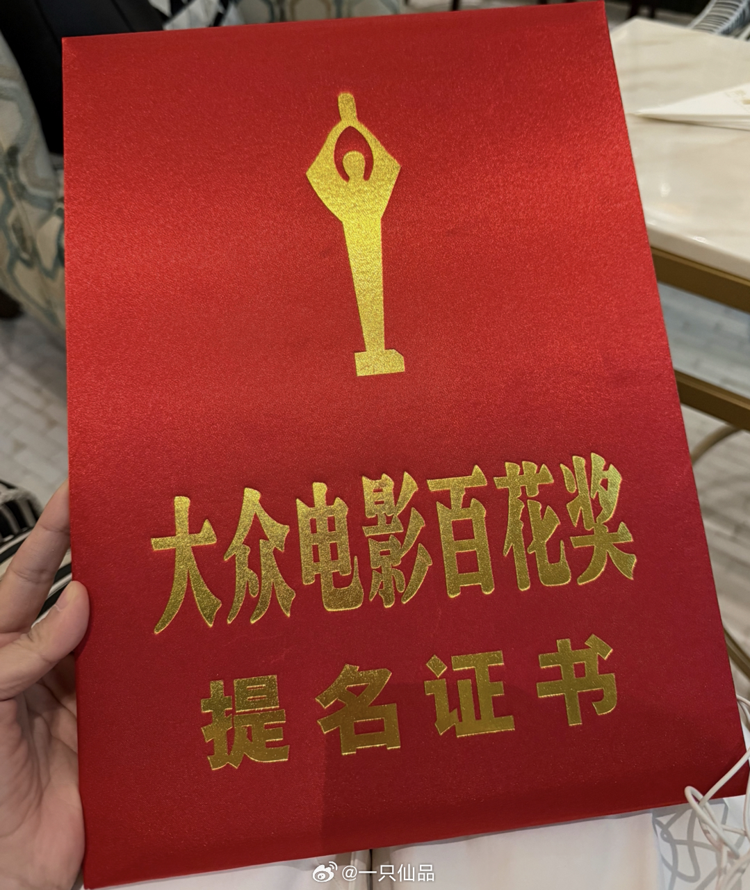 看到了刘诗诗的大众电影百花奖提名证书提名即肯定，期待刘诗诗明天百花奖的好消息 