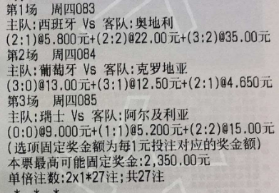 万哥实单：083 世界杯 西班牙vs奥地利084 世界杯 葡萄牙vs克罗地亚08