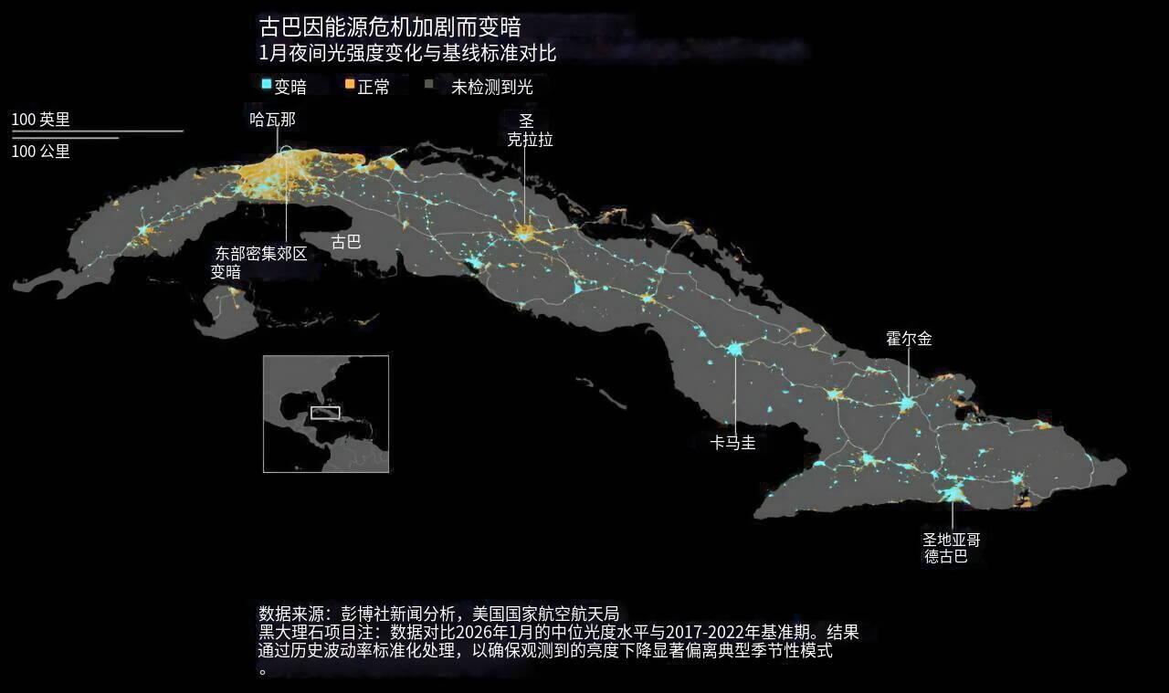 新闻快讯：美国对古巴石油禁运致电力生产腰斩，数百万民众陷入断电困境
 
【202