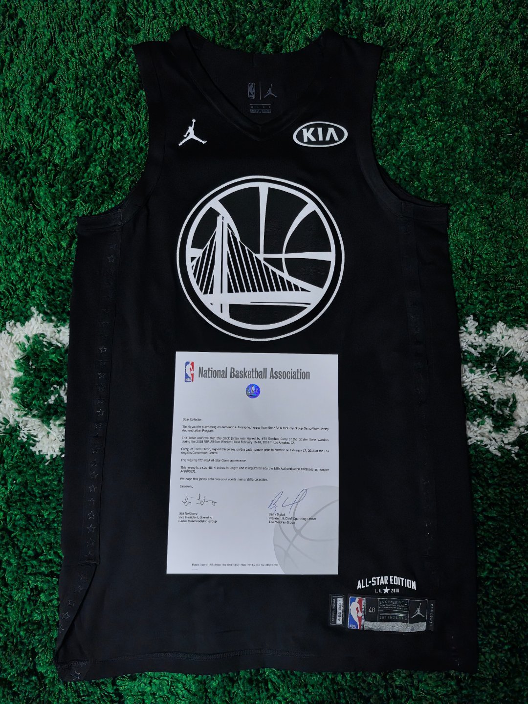 【球衣分享】2018年NBA全明星赛 勇士四将比赛备用球衣&亲签  ｛投票链接见