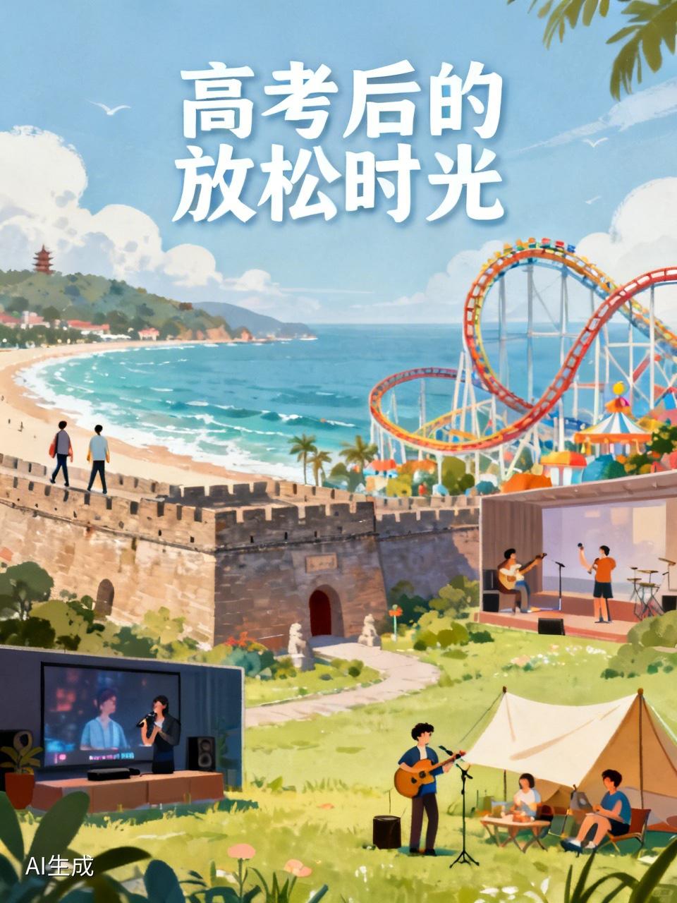 高考结束，孩子紧绷的弦终于能松一松了。带孩子放松的方式有很多。可以来一场旅行，去