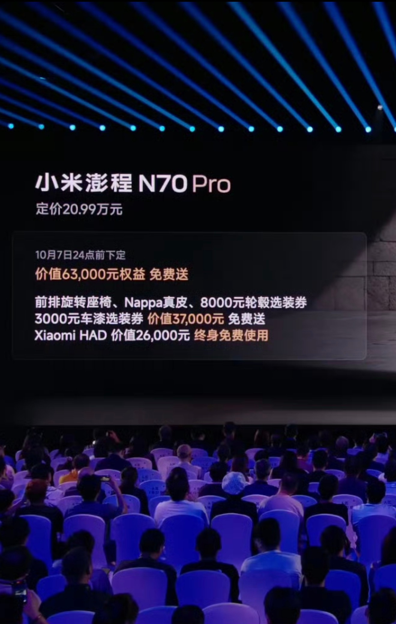 小米澎程N70 Pro 20.99万元这个价格真香啊！叠加6万首销权益确实很值得
