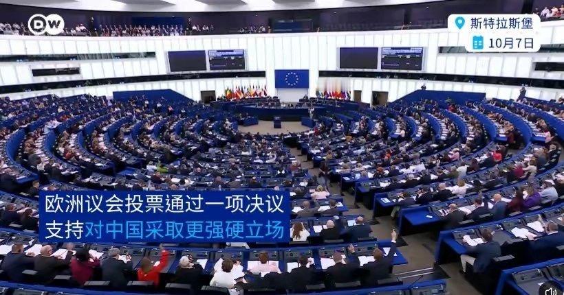 欧洲议会近日以压倒性多数通过一份对华关系建议报告，赞成票达454票，反对仅86票