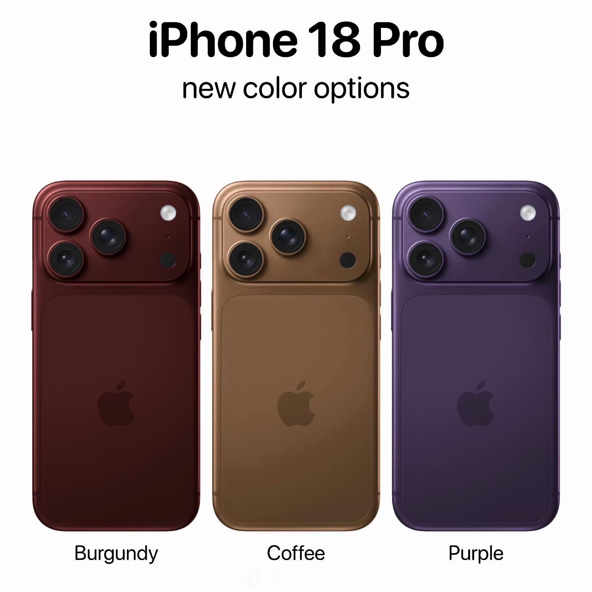 iPhone18Pro小批量试产iPhone18Pro灵动岛缩小且增加了新配色红
