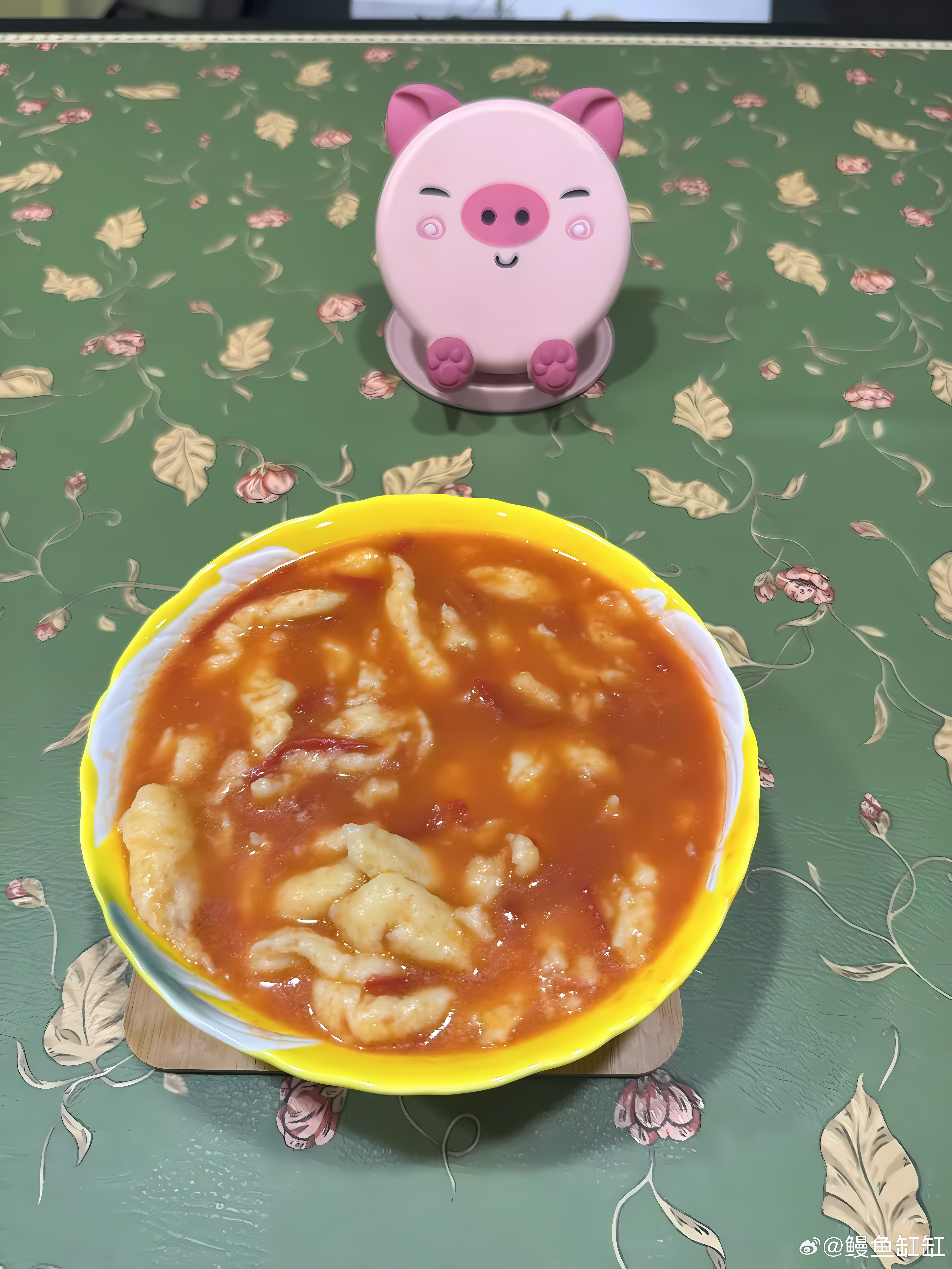 晚餐来碗西红柿疙瘩汤，我很喜欢 