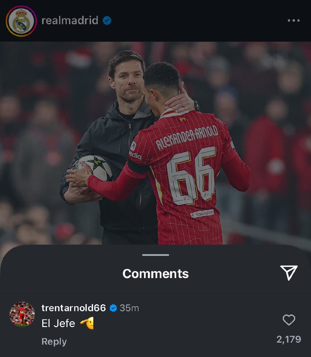 阿诺德：“The boss。”🤍皇马官宣签下阿诺德halamadrid ​​​