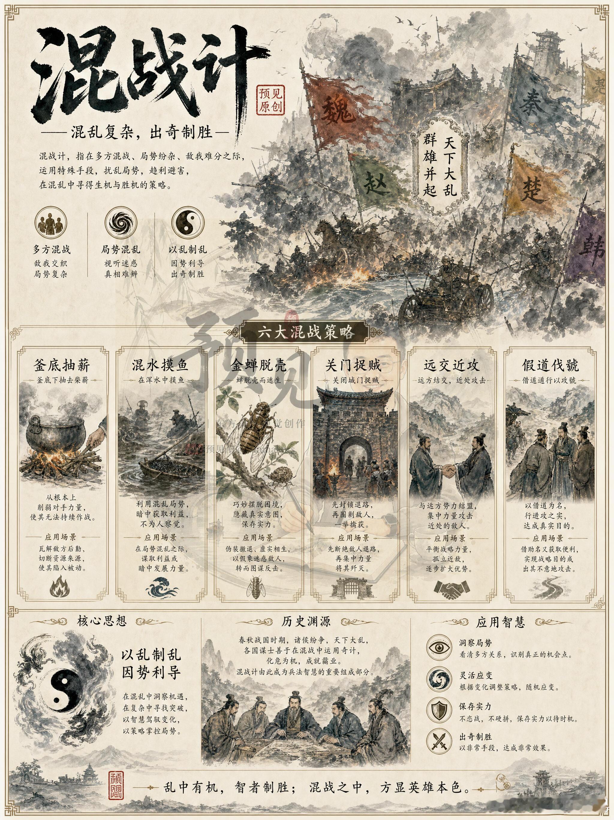 三十六计・混战计｜多方乱局里的破局智慧多方博弈局势复杂分不清敌我？这六套混战计教