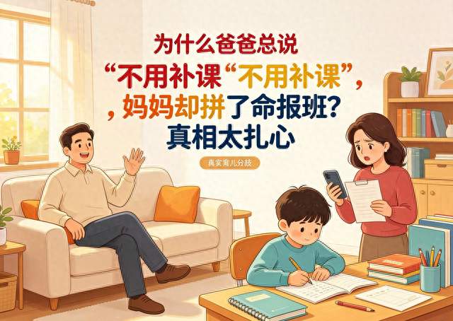 为什么爸爸总说“不用补课”，妈妈却拼了命报班？真相太扎心💔