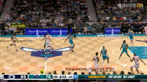 天呐，神奇的詹姆斯-哈登投进了一记神奇的三分球！在今天快船客场挑战黄蜂的比赛中，