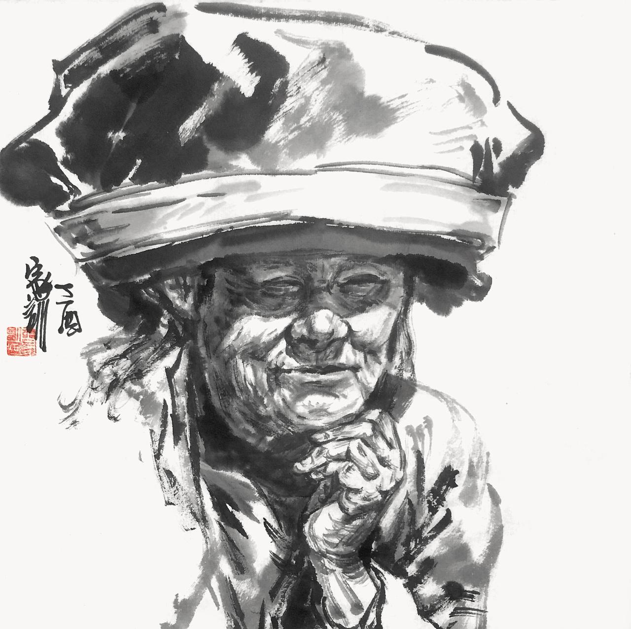 王家训水墨写生画家王家训 苗乡群像[赞][赞][赞]
