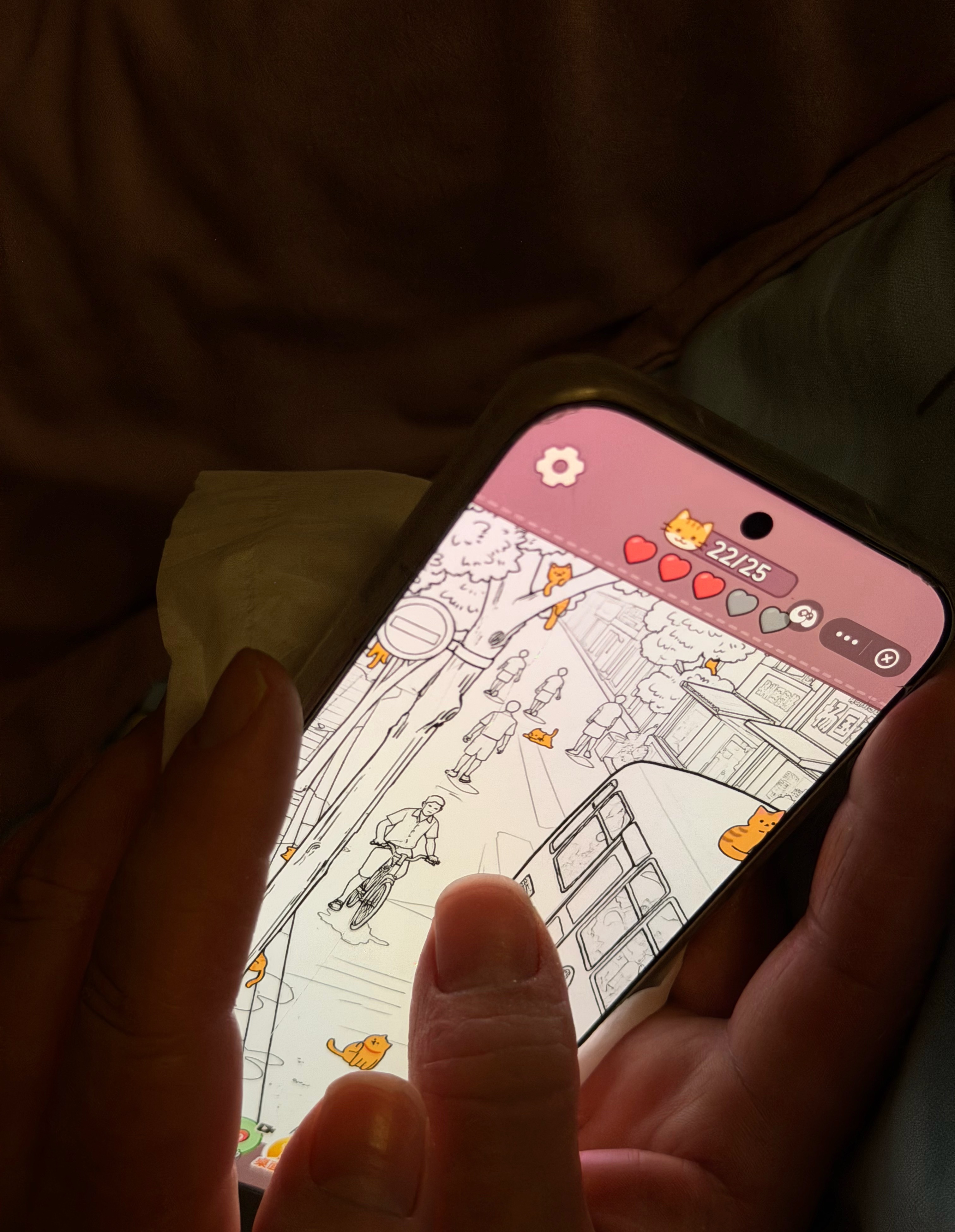 媳妇真是不懂事，半夜不睡觉，非得玩找猫游戏 