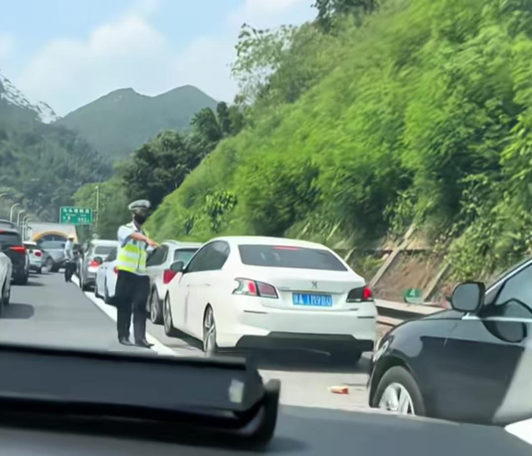 高速大堵车，应急车道被占用，女子花半小时举报20多辆车。女子称，一些原本规规矩矩
